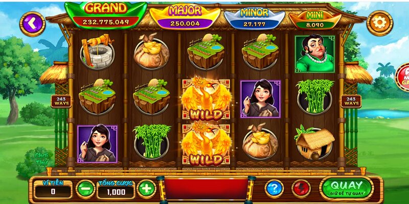 Game Ăn Khế Trả Vàng với 243 dòng trả thưởng